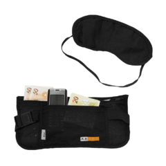 POCHETE MONEY BELT E TAPA OLHOS KIT VOX PRETA AZTEQ