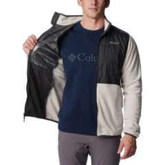 JAQUETA MASCULINA FLEECE BASIN BUTTE FULL ZIP BEGE E PRETO AM0241-278 COLUMBIA na internet