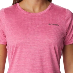 CAMISETA FEMININA MANGA CURTA ALPINE CHILL ZERO ROSA GERANIUM AK3511-656 COLUMBIA - comprar online