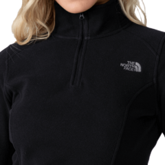 BLUSÃO FEMININO FLEECE 1/4 ZIP PULOVER GLACIER PRETO 2REDNKT0 THE NORTH FACE na internet