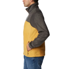 JAQUETA MASCULINA FLEECE STEENS MOUNTAIN FULL ZIP AMARELO E CINZA WM3220-004 COLUMBIA na internet