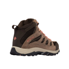 BOTA FEMININA IMPERMEÁVEL WATERPROF CRESTWOOD MID MARROM CORDOVAN E ROSE BL5371-231 COLUMBIA - Terratop Aventura