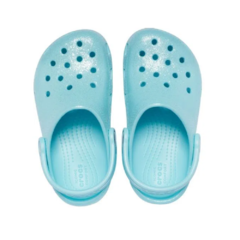 SANDÁLIA INFANTIL CLASSIC COM GLITTER ICE BLUE 2054414O9 CROCS - loja online