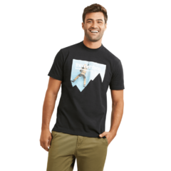 CAMISETA MASCULINA MANGA CURTA MALHA MOUNTAIN HEAVYWEIGHT PRETO 5J56NJK3 THE NORTH FACE