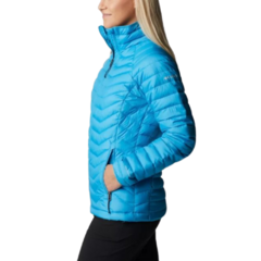 JAQUETA FEMININA POWDER LITE SEM CAPUZ AZUL BLUE CHILL WK1498-422 COLUMBIA - loja online