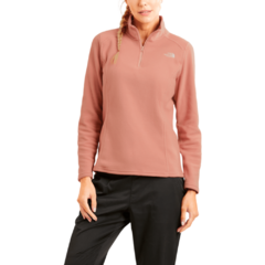 BLUSÃO FEMININO FLEECE 1/4 ZIP PULOVER GLACIER ROSA ROSE DAWN 2REDNHCZ THE NORTH FACE