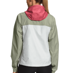 JAQUETA FEMININA CYCLONE HOODIE CORTA VENTO ROSA E VERDE NF0A7UKQ6K6 THE NORTH FACE - Terratop Aventura