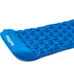 ISOLANTE TÉRMICO INFLAVEL COM TRAVESSEIRO SLEEPING PAD FC-12 AZUL NATUREHIKE - comprar online