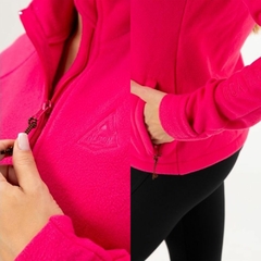 JAQUETA FEMININO FLEECE LUVA TRANSMUTE FULL ZIP SEM CAPUZ COM PROTEÇÃO PARA MÃOS ROSA PINK 207501801705003 ALPEN - Terratop Aventura