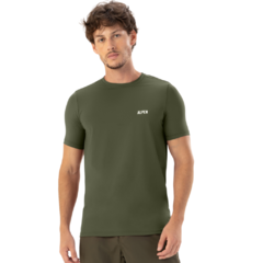 CAMISETA MASCULINA MANGA CURTA DRY UV50+ POLIAMIDA VERDE MUSGO 2075011184VD01 ALPEN