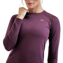 BLUSA FEMININA SEGUNDA PELE DELTA COOLING CREW GRAPE 21211-152 SOLO - comprar online