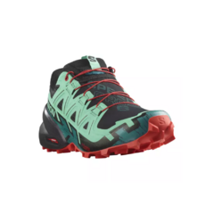 TÊNIS FEMININO SPEEDCROSS 6 PRETO E VERDE 471161 SALOMON