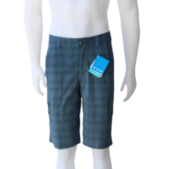 BERMUDA MASCULINA COOL CREEK STRETCH EVERBLUE PLAID TAM P AM4083-430 COLUMBIA