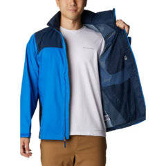 JAQUETA MASCULINA GLENNAKER LAKE RAIN CORTA VENTO AZUL NAVY RM2015-072 COLUMBIA - Terratop Aventura