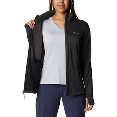 JAQUETA FEMININA FLEECE PARK VIEW GRID FULL ZIP PRETO AK9965-010 COLUMBIA - comprar online