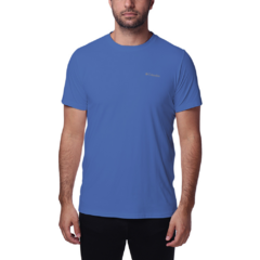 CAMISETA MASCULINA MANGA CURTA DRY FPS 50 NEBLINA AZUL CLARO 320424483 COLUMBIA