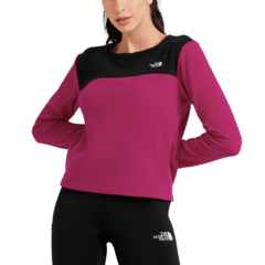 BLUSÃO FEMININO FLEECE TKA GLACIER CREW PRETO E ROSA 7UJVNKU4 THE NORTH FACE - comprar online