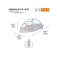 BARRACA HIMALAYA 2/3P LARANJA AZTEQ