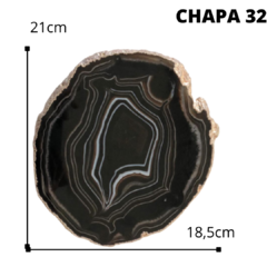 Chapas de Apoio em Ágata Natural - loja online