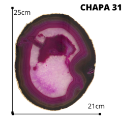 Chapas de Apoio em Ágata Natural - Arpal Pedras