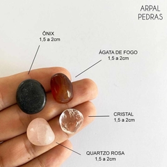 Kit Do Amor - Quartzo Rosa, Ônix, Cristal, Ágata De Fogo - comprar online
