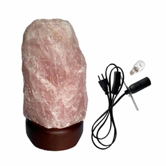 Luminária De Pedra - Quartzo Rosa G - comprar online