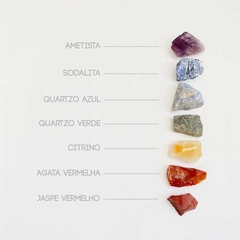 Pendulo De Cristal Natural + 7 Pedras Dos Chakras em BRUTO na internet