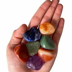 Kit 7 Pedras Do Chakras - Semi Preciosas E Naturais + Pêndulo de Cristal na internet