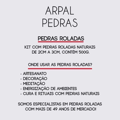 Pedras Roladas Naturais E Semipreciosas - 500g De 2cm A 3cm - Arpal Pedras