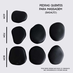Kit de 7 Pedras De Massagem - Basalto - Arpal Pedras