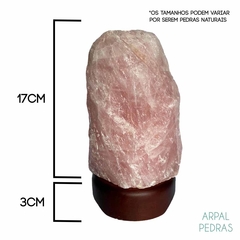 Luminária De Pedra - Quartzo Rosa G - loja online