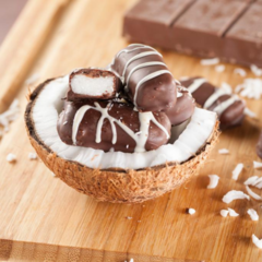 Bombom Chocoduo 70% Recheado com Coco | Zero Açúcar | Vegano - Veganutris