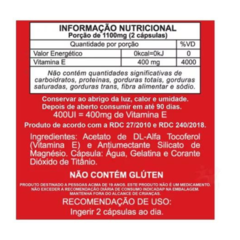 Vitamina E Ultraconcentrada 400mg (60 cápsulas) - Duom - comprar online