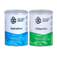 Super Kit Chlorella + Spirulina 240 Tablets (400mg) - Ocean Drop