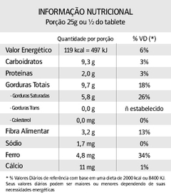 Chcolate 70% Cacau 40g | Zero Açúcar | Sem Glúten | Vegano - Nugali - comprar online