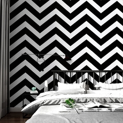 VINILO PARA PARED ZIG ZAG BLACK - tienda online