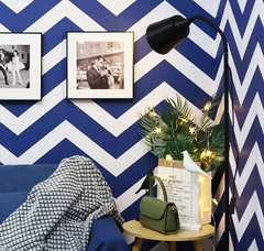 VINILO PARA PARED ZIG ZAG BLUE - comprar online