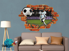 VINILO EFECTO 3D PARED ROTA MESSI