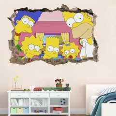 VINILOS DECORATIVOS EFECTO 3D PARED ROTA SIMPSON