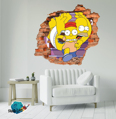 VINILOS EFECTO 3D BART SIMPSON 2024