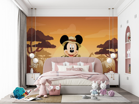 Pegatinas de pared de Mickey Mouse para habitación de niños