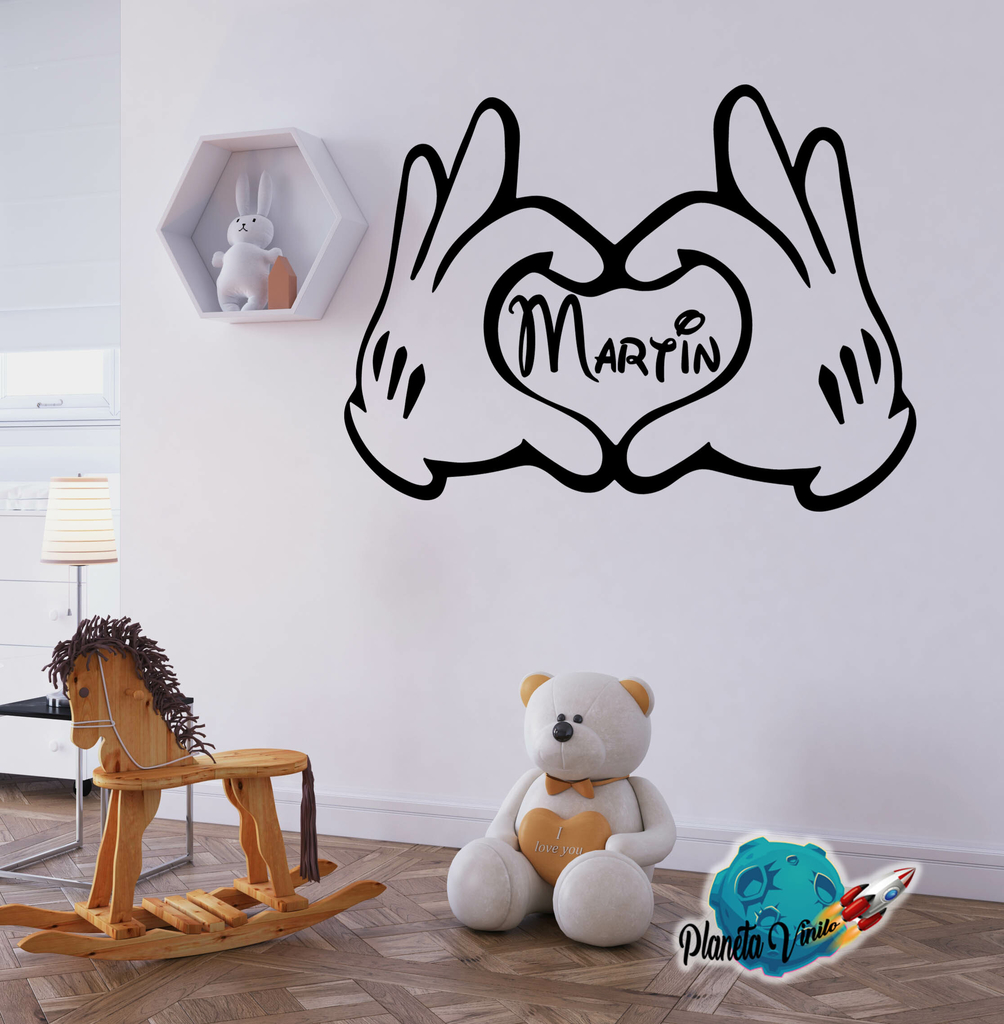 Vinilo decorativo infantil Ventana Mickey Mouse personalizado