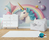 VINILO PARA PARED EFECTO 3D UNICORNIO