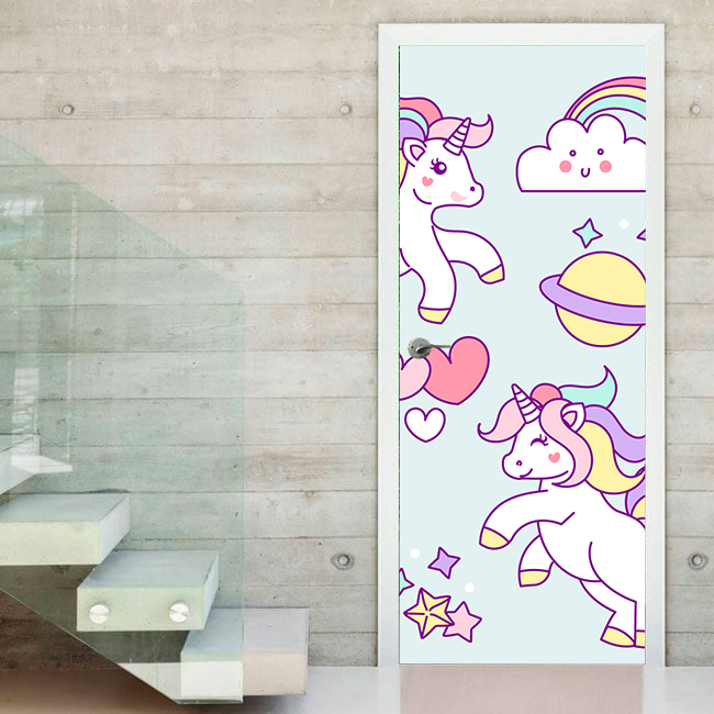 VINILO PARA PARED INFANTIL DE UNICORNIO