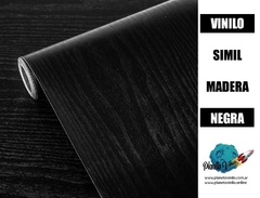 VINILO IMITACIÓN MADERA NEGRA - PLANETA VINILO