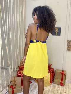 Vestido hibisco amarelo - comprar online