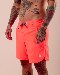 BOARDSHORT SURF RETRÔ CORAL NEON