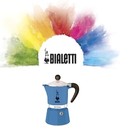 CAFETEIRA BIALETTI RAINBOW MOKA AZUL - comprar online