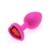 PLUG ANAL SILLY - COLOR FUCSIA - SILICONA SUAVE - TALLA S - (JOYA ROJA)