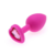 PLUG ANAL SILLY - COLOR FUCSIA - SILICONA SUAVE - TALLA S - (JOYA ROSADA)